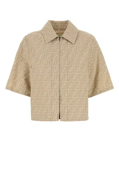 Fendi Jackets And Vests In Neutral