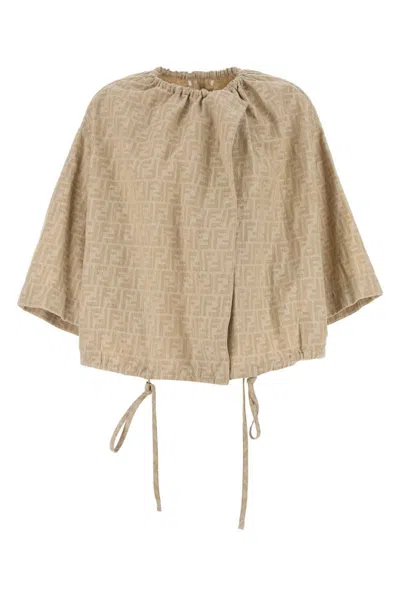 Fendi Jackets And Vests In Neutral