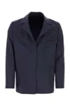 Fendi Wool Blazer With Notch Lapels And Rear Belt In Blue