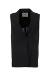 Fendi Black Tailored Vest With Sharp Lapel In Black