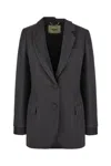 Fendi Wool Blazer With Embroidered Back Vent In F0taz
