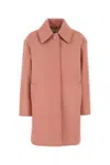 Fendi Pink Wool Coat In Pink