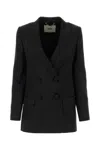 Fendi Black Wool Blend Blazer In Printed