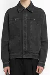Fendi Straight Cut Denim Jacket In Black