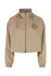 Fendi Women Cappuccino Polyester Windbreaker In Brown