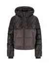 Fendi Women Brown Down Jacket With Drawstring Hood And Ff Motif In Tech Fabric Woman In Brown