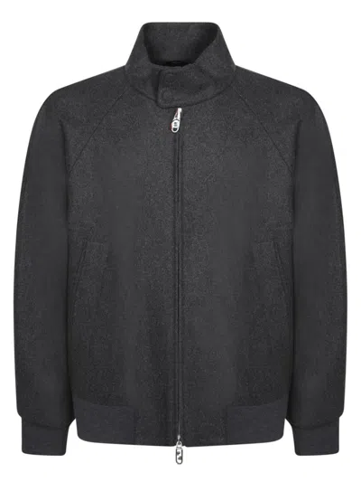 Fendi Men Bomber In Feltro In Gray