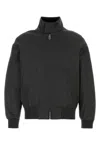 Fendi Embroidered Polyester Blend Bomber Jacket In Gray
