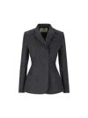 Fendi Tailored Blazer In Checked Wool In Multicolor