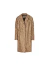 Fendi Ff Printed Long Sleeved Coat In Portabella