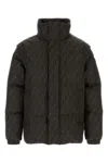 Fendi Patterned High Collar Padded Jacket With Pockets In Printed
