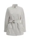 Fendi Contrasting Striped Cotton-silk Blouson In White