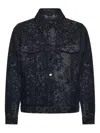 Fendi Jacquard Denim Jacket In Blue