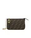 Fendi Shoulder Bags With Chain Strap And Gold-tone Hardware In Black