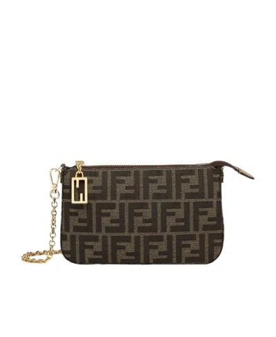 Fendi Pouch Baguette In Brown