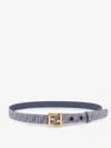 Fendi Monogram Pattern Belt With Gold-tone Hardware