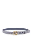 Fendi Monogram Pattern Belt With Gold-tone Hardware