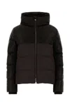 Fendi Women Padded Jacket In Ff Jacquard Technical Fabric In Black