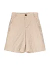 Fendi Jacquard Ff Logo Cotton Shorts In Neutrals