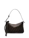 Fendi Jacquard Ff` Medium Flap Bag In Brown