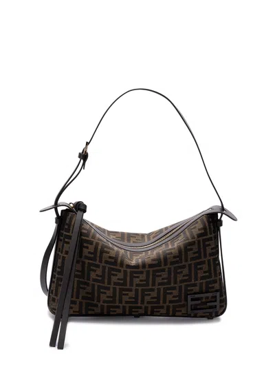 Fendi Medium Simply Shoulder Bag In Brown