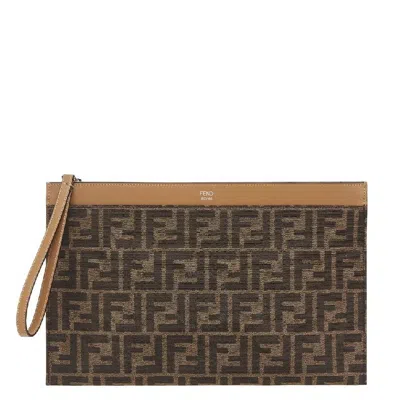 Fendi Jacquard Ff Motif Flat Pouch