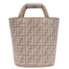 Fendi Jacquard Ff Motif Tote Bag In Beige
