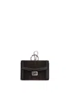 Fendi Jacquard `ff Nano Baguette` Keychain In Brown