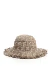 Fendi Jacquard Hat Hats Beige