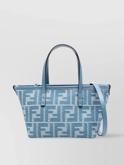 FENDI JACQUARD MINI BAG DENIM EFFECT