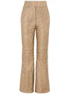 Fendi Monogrammed High-waisted Pants In Multicolor