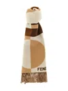 Fendi Cashmere Wool Scarf Scarves And Foulards Brown In Multi