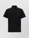 Fendi Ff Piquet Jacquard Polo Shirt In Black