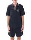 Fendi Ff Jacquard Polo Shirt In Blue