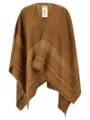 Fendi Fringed Edges Patterned Jacquard Poncho