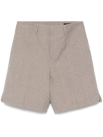 Fendi Jacquard Shorts In Gray