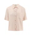 Fendi Jacquard Silk Shirt With Ff Chess Motif In Neutral