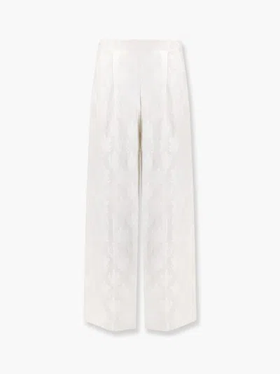 Fendi Jacquard Silk Trouser With Floral Motif
