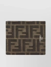 FENDI JACQUARD TRIMMED BI-FOLD WALLET