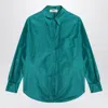 Fendi Jade Green Silk Shirt Women In Green