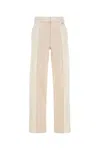 Fendi Women Two-tone Denim Jeans In White
