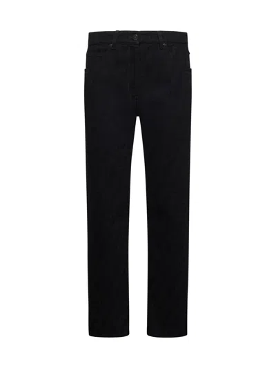 Fendi Ff Denim Jeans In Black