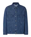 Fendi Logo-patch Denim Jacket In Blue