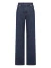 Fendi High-waisted And Straight Leg Five-pocket Jeans Clothing In Multi