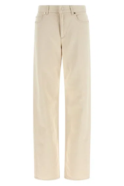 Fendi Jeans 'ff Reverse' Con Dettaglio Selleria In Beige