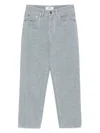 Fendi Women Denim Cotton Cropped Jeans In Grey