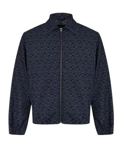 Fendi Jeans Jacket In Purple