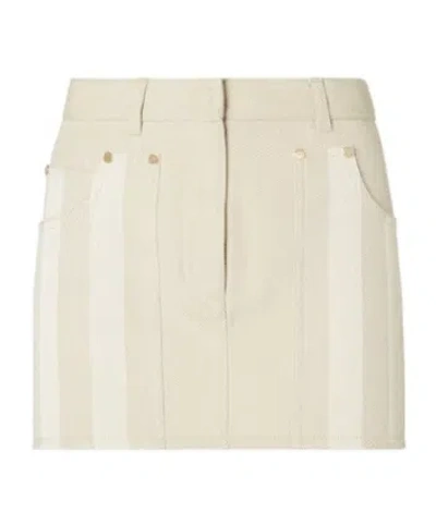 Fendi Jeans Skirt In White