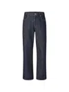 Fendi Straight Leg Denim Trousers With Five Pockets In Blue