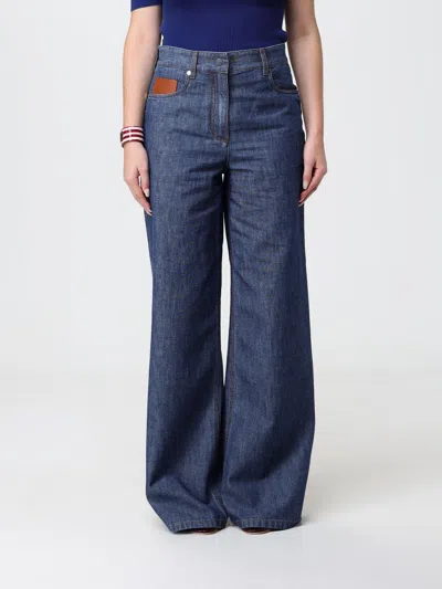 Fendi Jeans Woman Color Navy In Blue